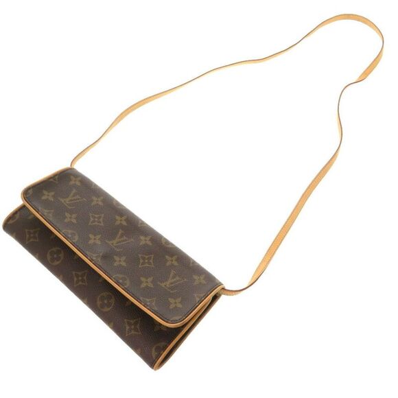 Louis Vuitton Twin Brown Canvas Shoulder Bag (Pre-Owned) - Picture 3 of 9
